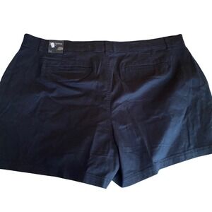 Lane Bryant NWT Black Girlfriend Shorts Plus Size 26 Cotton Ruffle Pocket